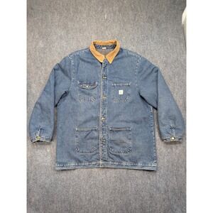 Vintage Pointer Brand Denim Chore Coat Blanket‎ Lined Barn Workwear Field Jacket